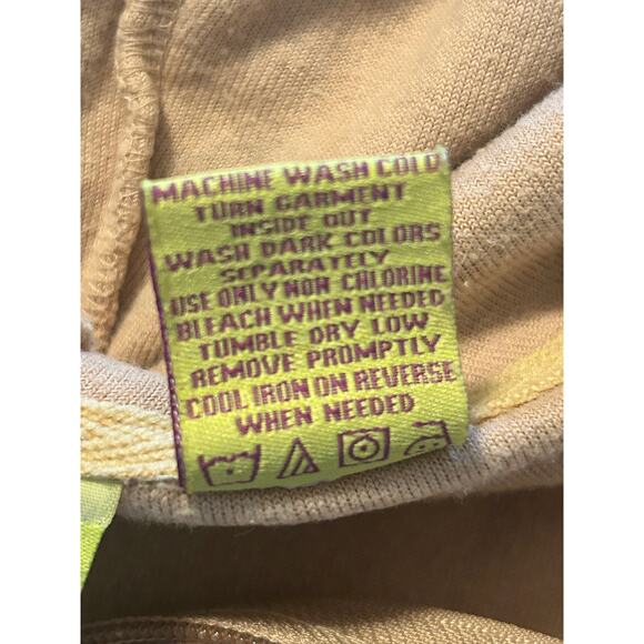 GUC Scooby Doo Women's Tan Velour Full Zip Jacket Hoodie Size Medium - Picture 5 of 6